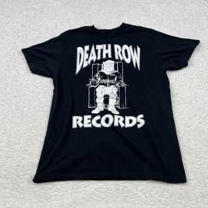 Death Row Records Graphic T-Shirt Mens Medium Black Short Sleeve Hip Hop Tee